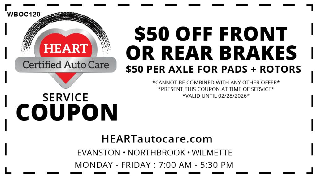 $50 off front or rear brakes coupon