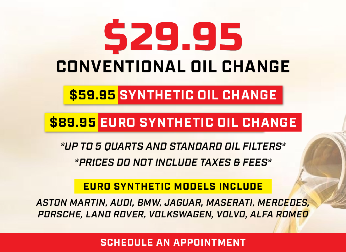 $29.95 conventional oil change