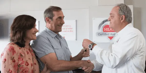 Technician completing same-day brake repair service