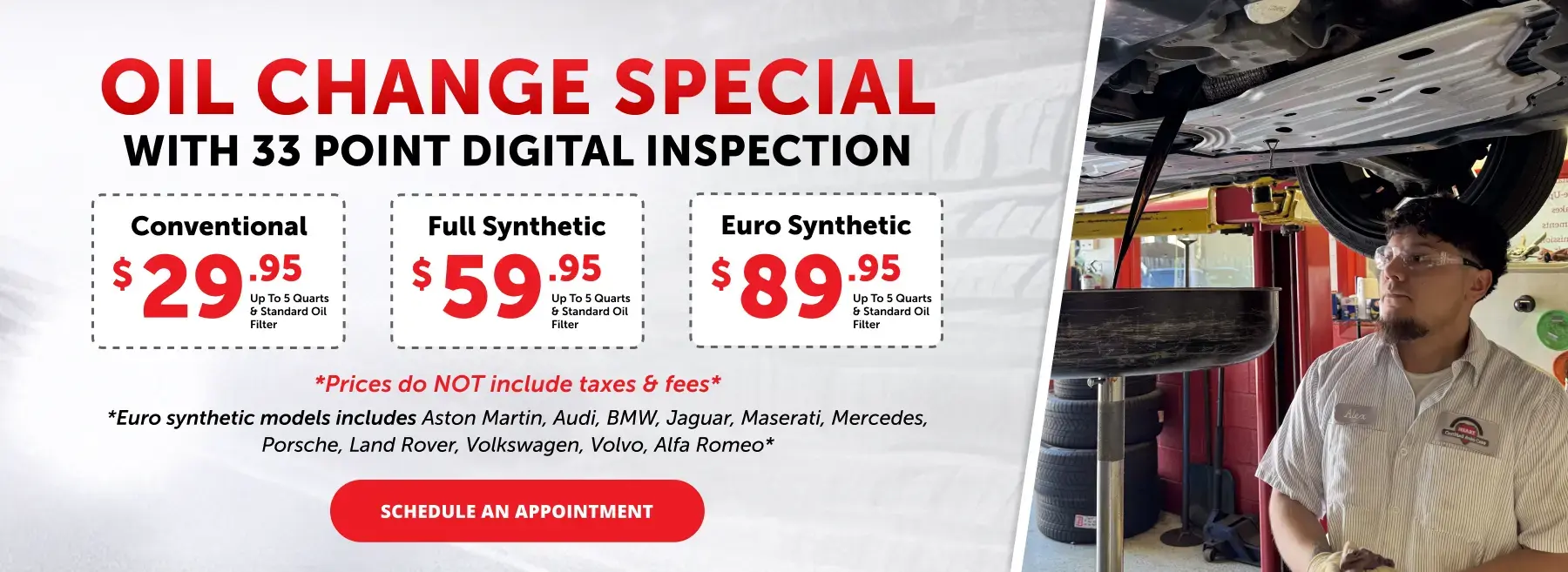 Oil Change Special with 33 point inspection