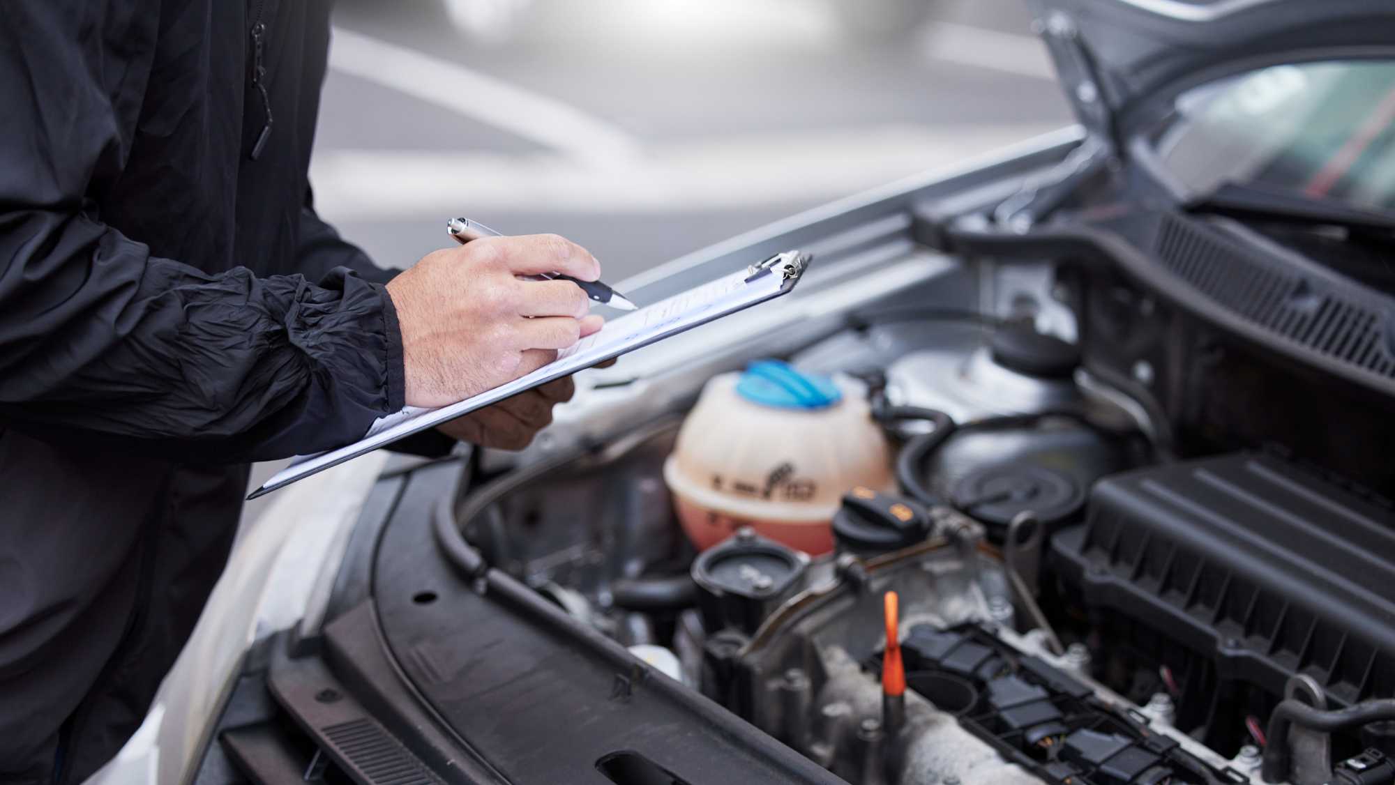 Prepurchase inspection checklist evaluation under vehicle