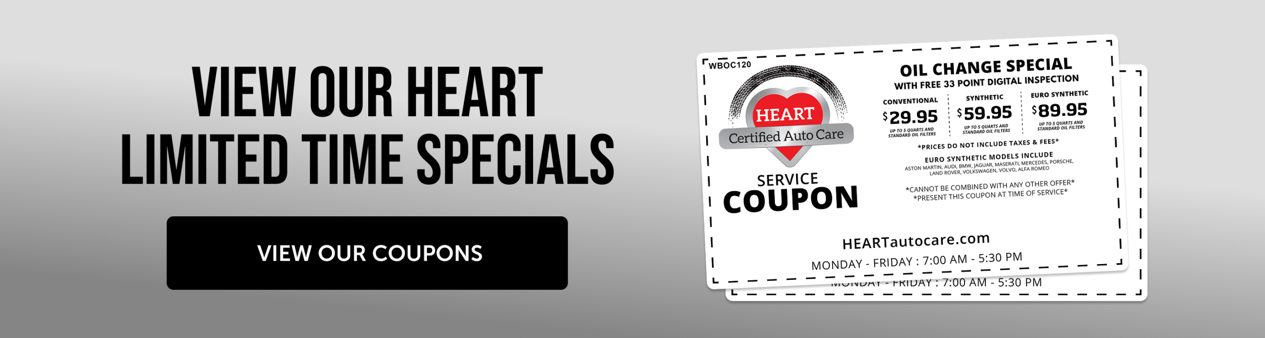 oil change coupon details