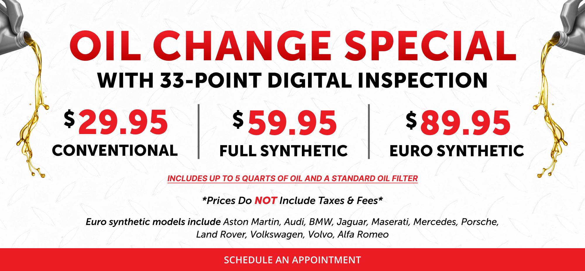 Memorial day oil change special