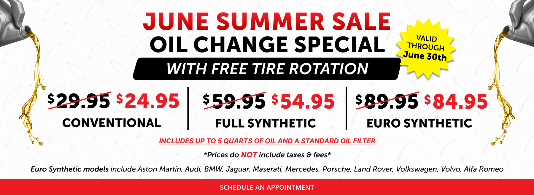 Memorial day oil change special