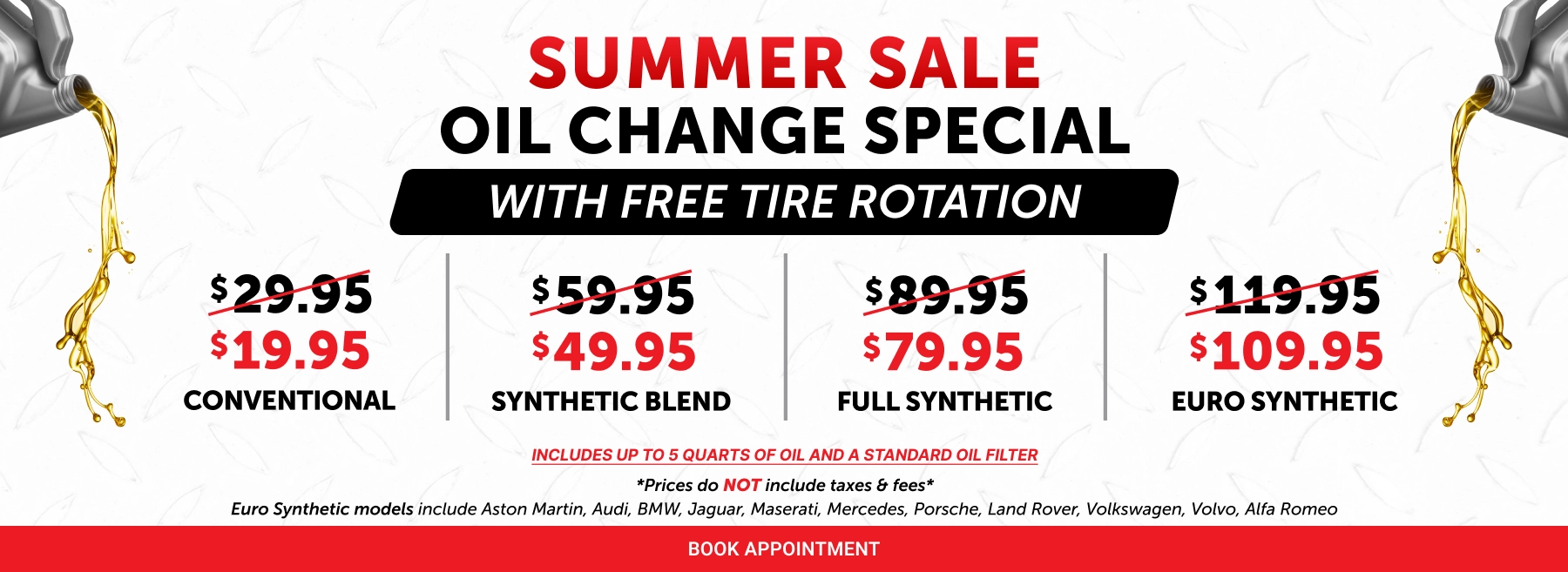 Summer sale oil change special