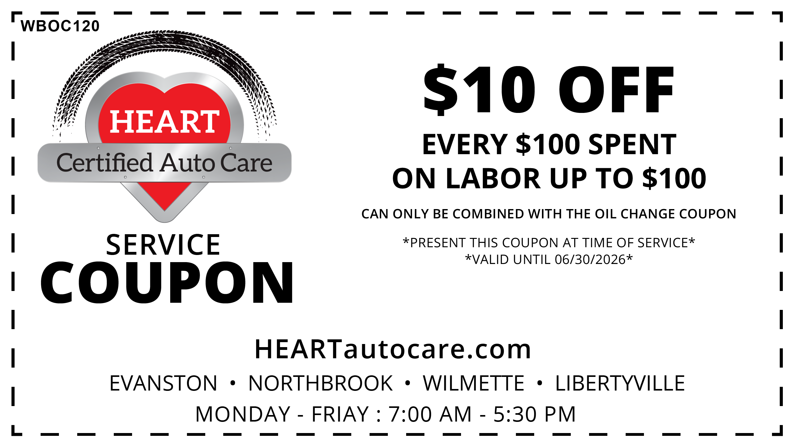 Labor Service Coupon - Discount on labor costs