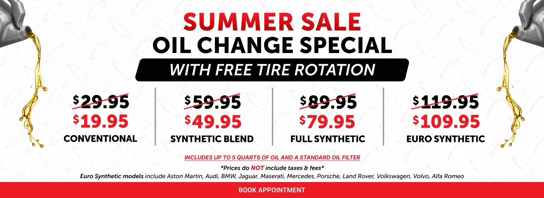 Summer sale oil change special