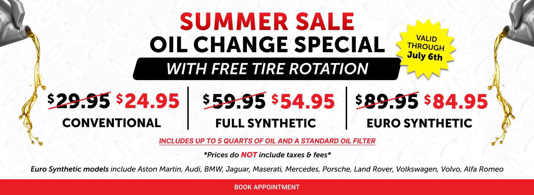 Memorial day oil change special