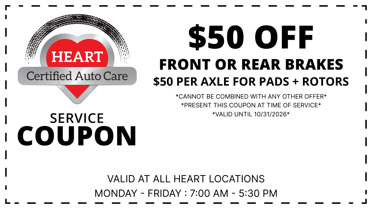 Brake Service Coupon - Discount on brake services