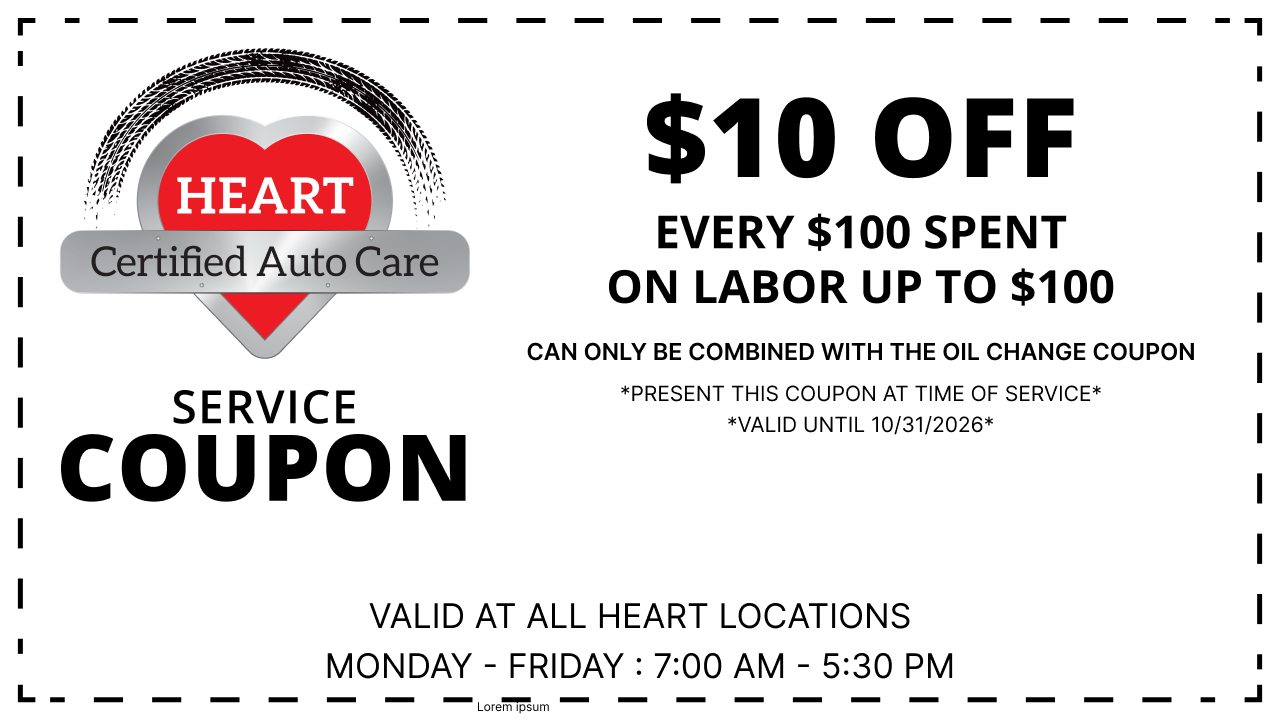 Labor Service Coupon - Discount on labor costs