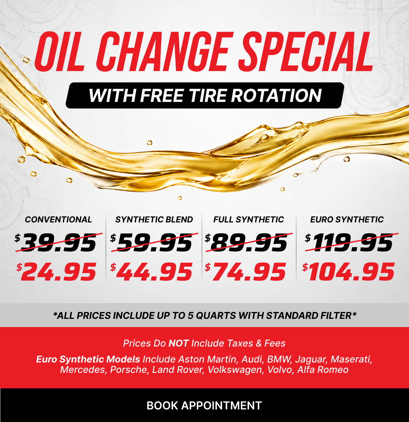 Oil Change Special with free digital inspection promotion