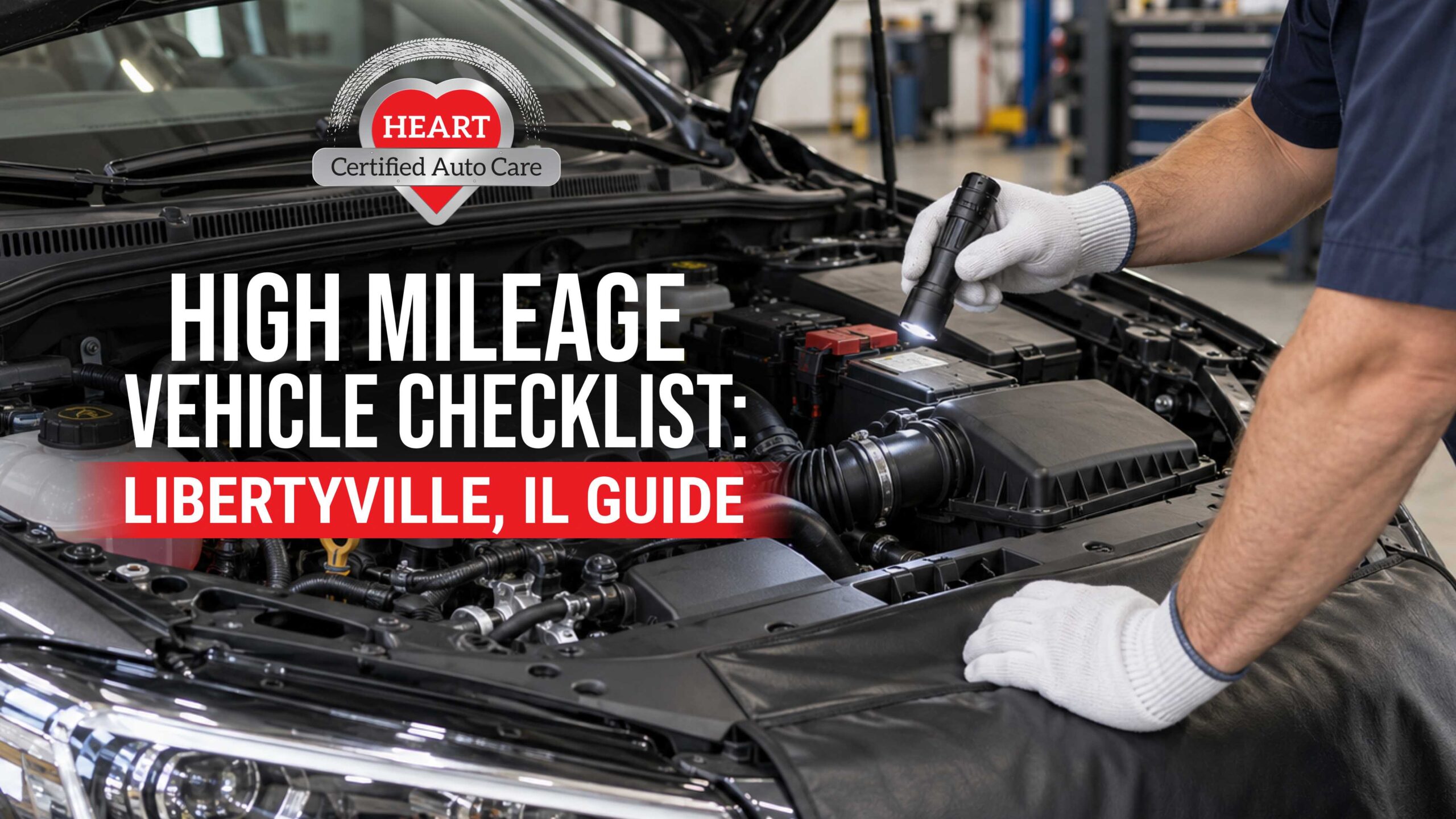 High mileage vehicle inspection at an auto repair shop in Libertyville IL